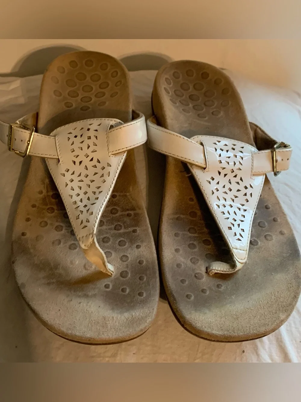 Vionic Sandals Womens Size 8 Tropez Thong Leather Slip On Strap Slide Orthopedic
